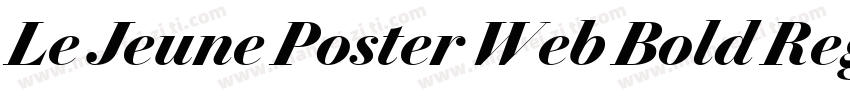 Le Jeune Poster Web Bold Regular字体转换
